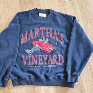 Abercrombie & Fitch Marthas Vineyard Navy Crewneck Sweater